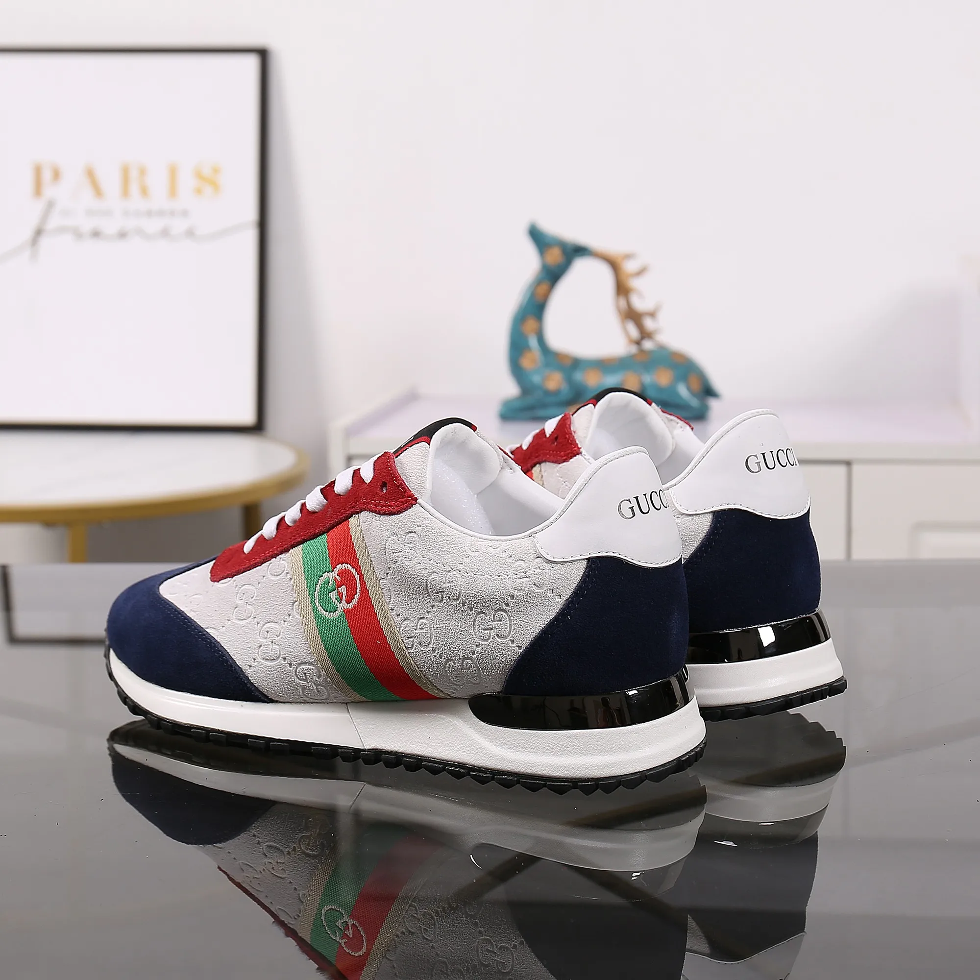 p420👾👾Spring new style is here again! [Gucci Sports Men's Shoes] Gucci fashionable casual men's shoes🇨🇳Original 1:1 mold opening, new models are available first💯Not high-profile but avant-garde, simple, low-key and fashionable, super versatile style🌿Made of original cowhide➕Sheepskin lining🎋The version is comfortable on the feet, and the workmanship is first-class🍍38-44 Large quantities in stock